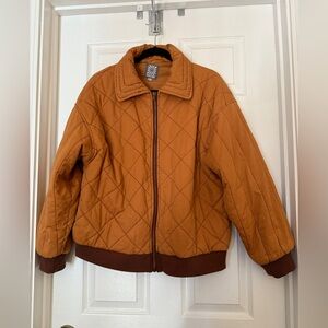 Quilted Burnt Orange Jacket